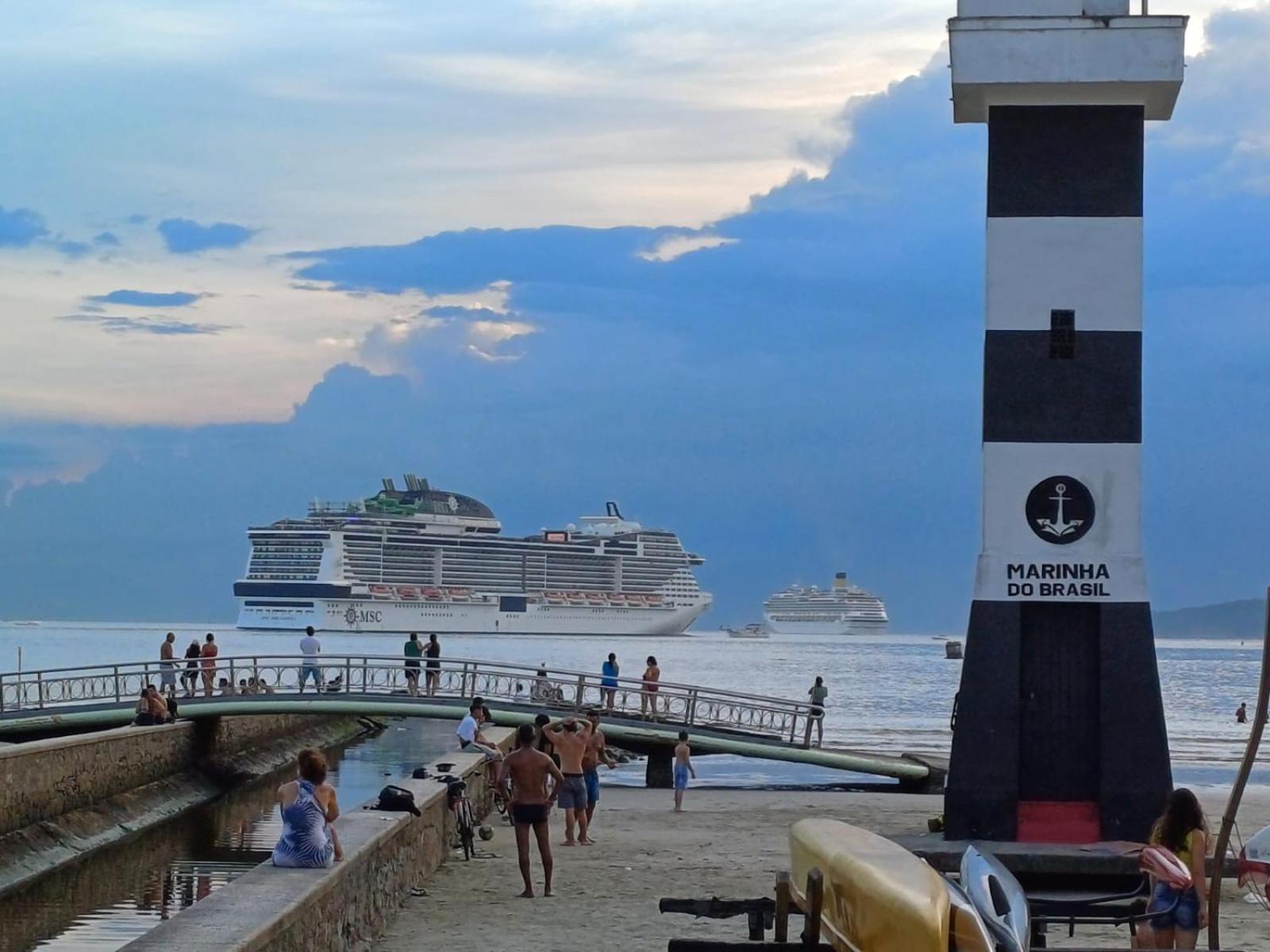 Kitnet Simples Na Ponta Da Praia ,Santos, A Uma Quadra Da Praia, Proximo Ao Aquario Zewnętrze zdjęcie
