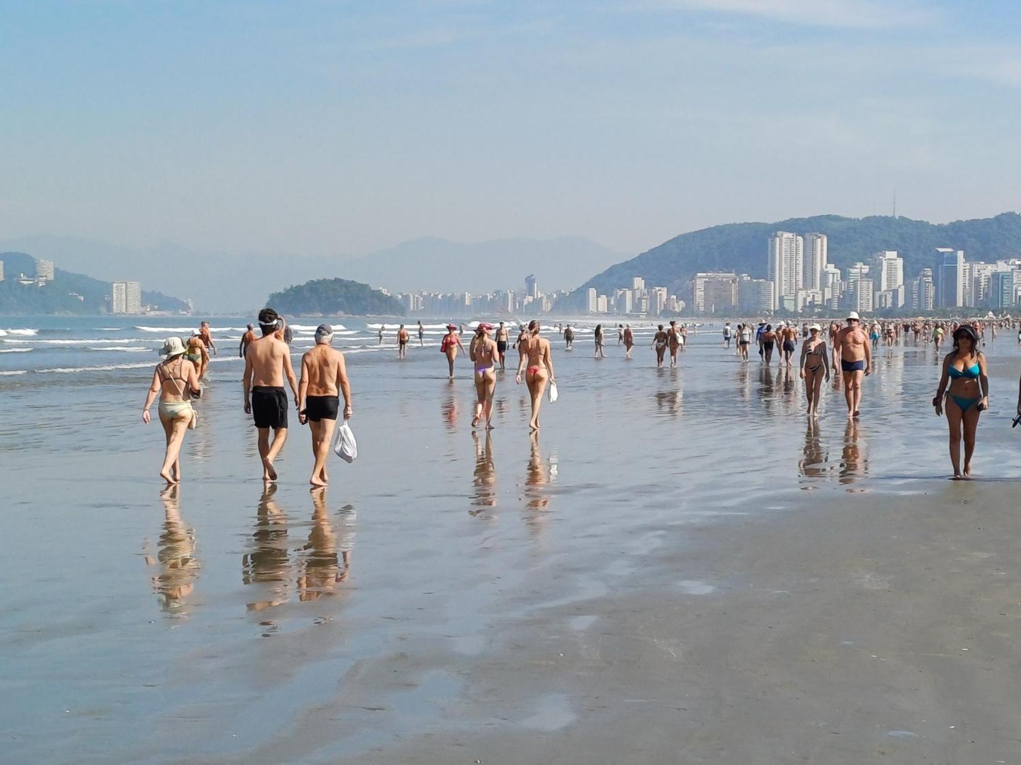Kitnet Simples Na Ponta Da Praia ,Santos, A Uma Quadra Da Praia, Proximo Ao Aquario Zewnętrze zdjęcie